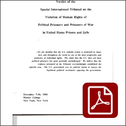 Verdict of the Special International Tribunal on the Violation of Human Rights of Political Prisoners and Prisoners of War in United States Prisons and Jails