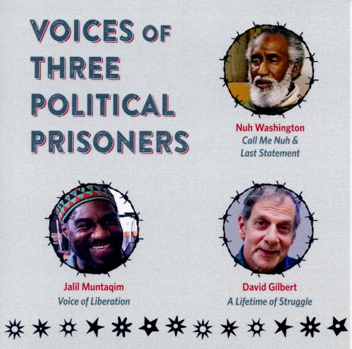 Cover of Item with pictures of the faces of Jalil Muntiqim, Nuh Washington and David Gilbert